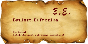 Batiszt Eufrozina névjegykártya